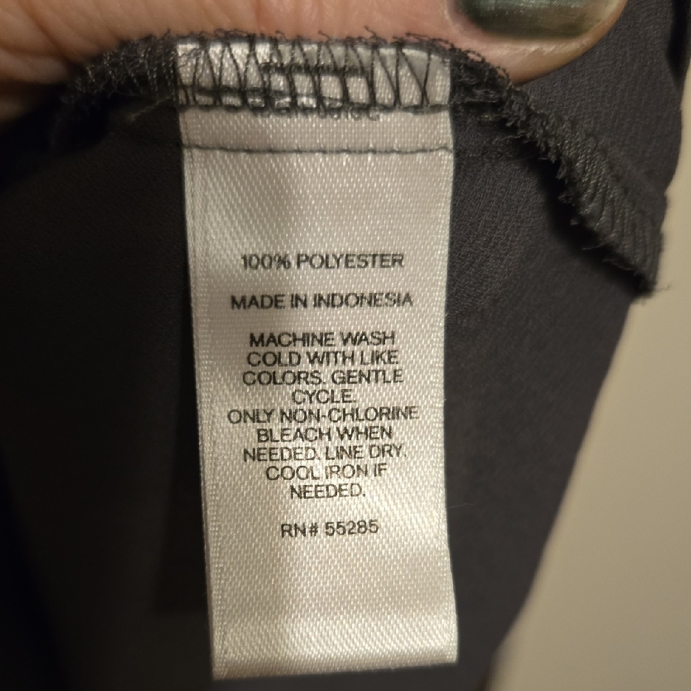 Express Charcoal Button-Up Blouse - image 2